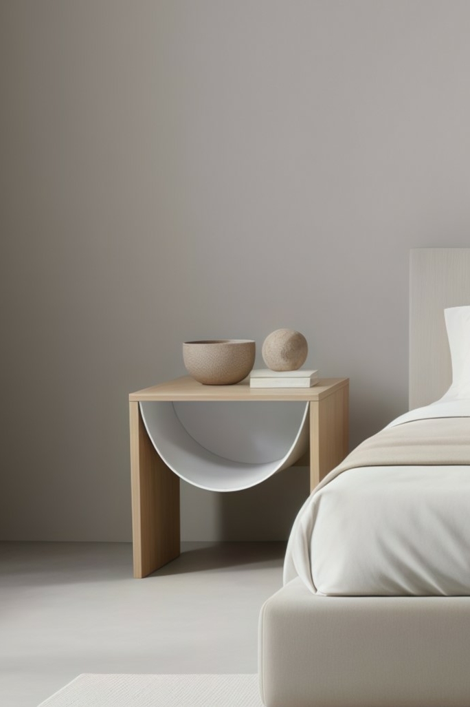 Прикроватная тумба Лист с плавными формами на заказ