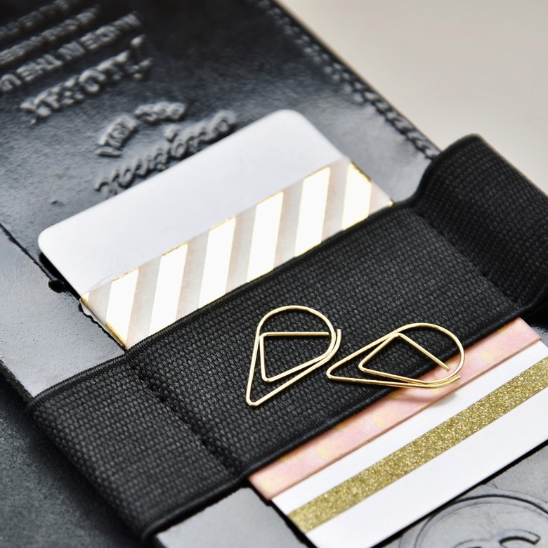 скрепки фигурные, золото