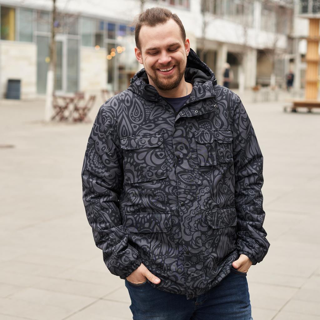 Мужская демисезонная куртка Графит