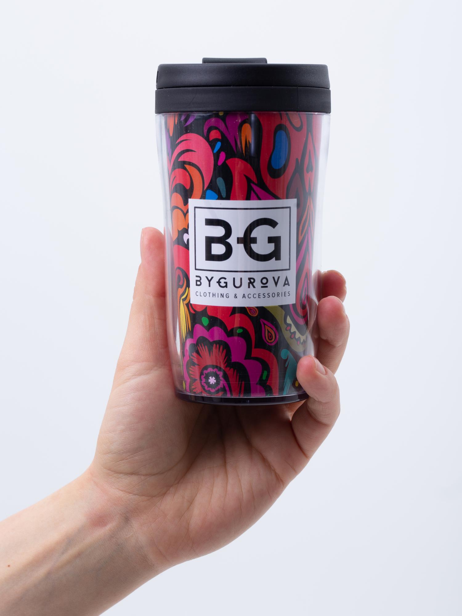 Термо-стакан Цикламенная хохлома