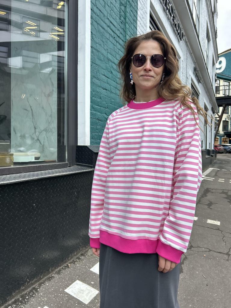 Тельняшка розовая свободного кроя