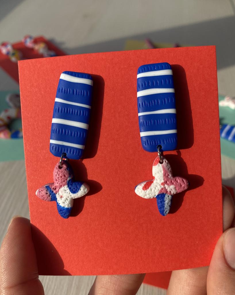 Серьги синяя Адриатика