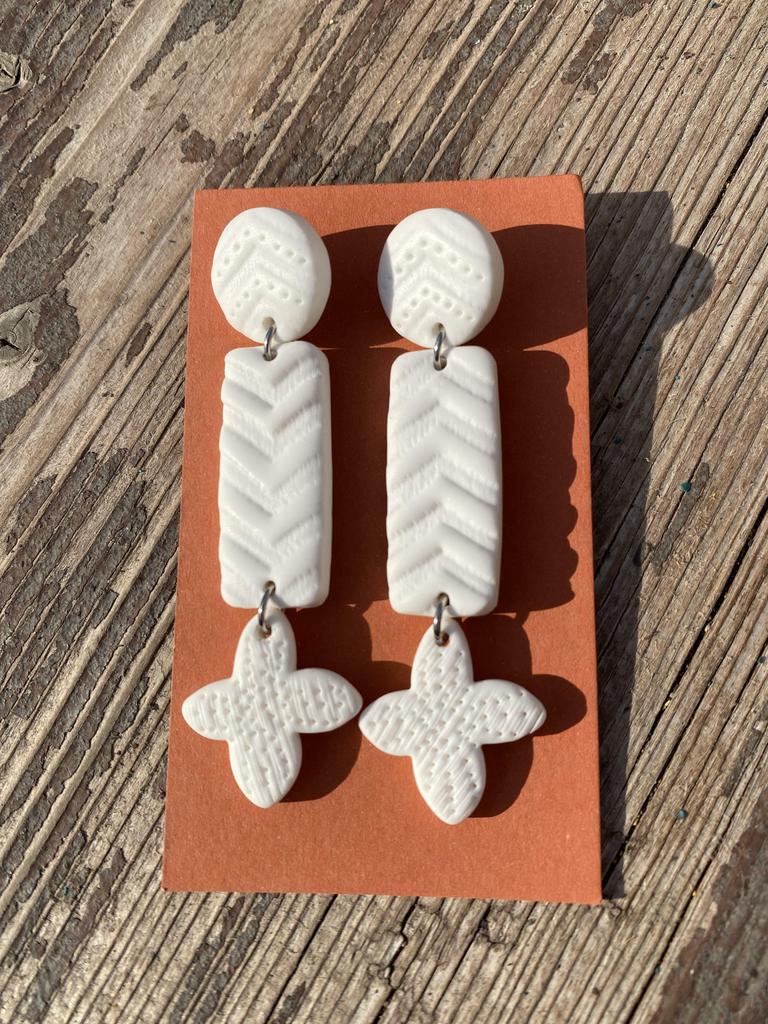 Серьги Памуккале с цветочком