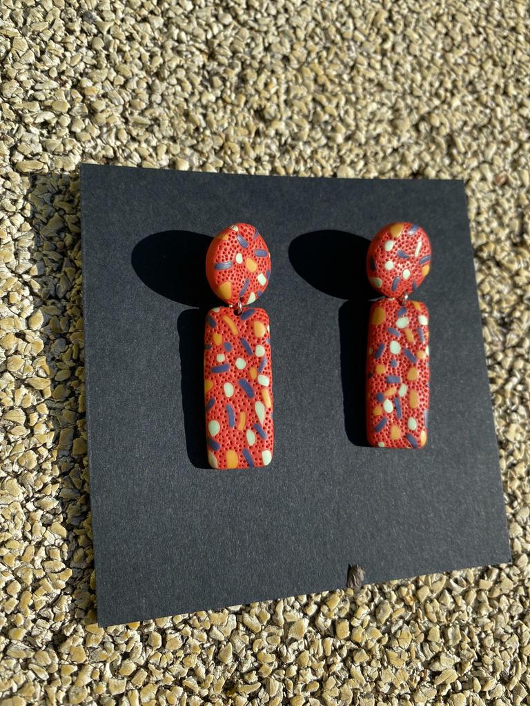 Серьги Терракота бисер