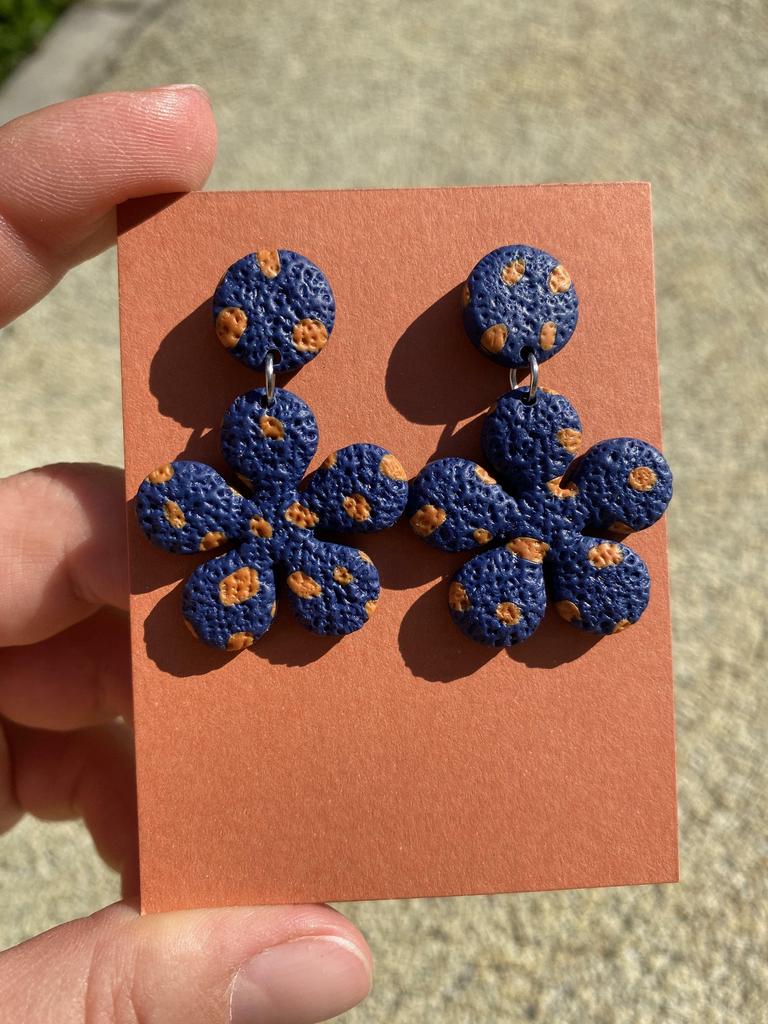 Серьги Песчаные цветы