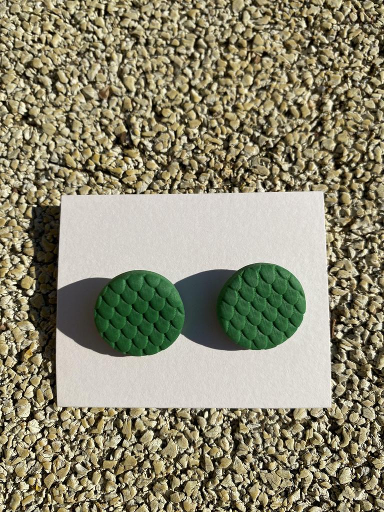 Серьги-пусеты Изумруд