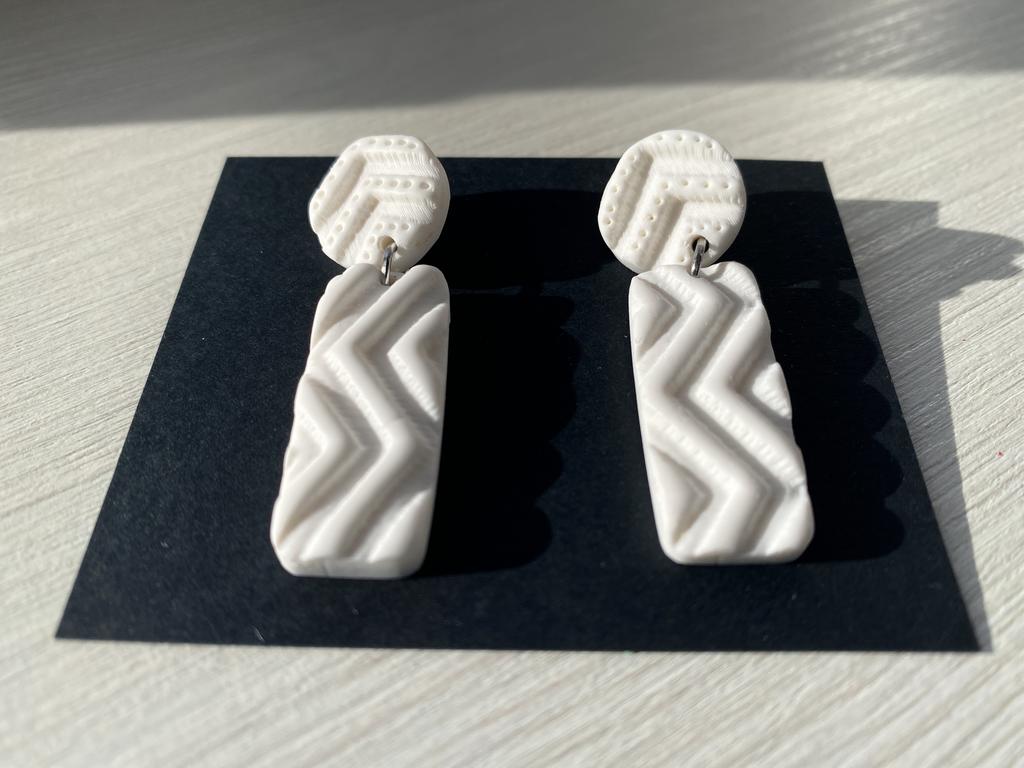 Серьги Памуккале рельеф