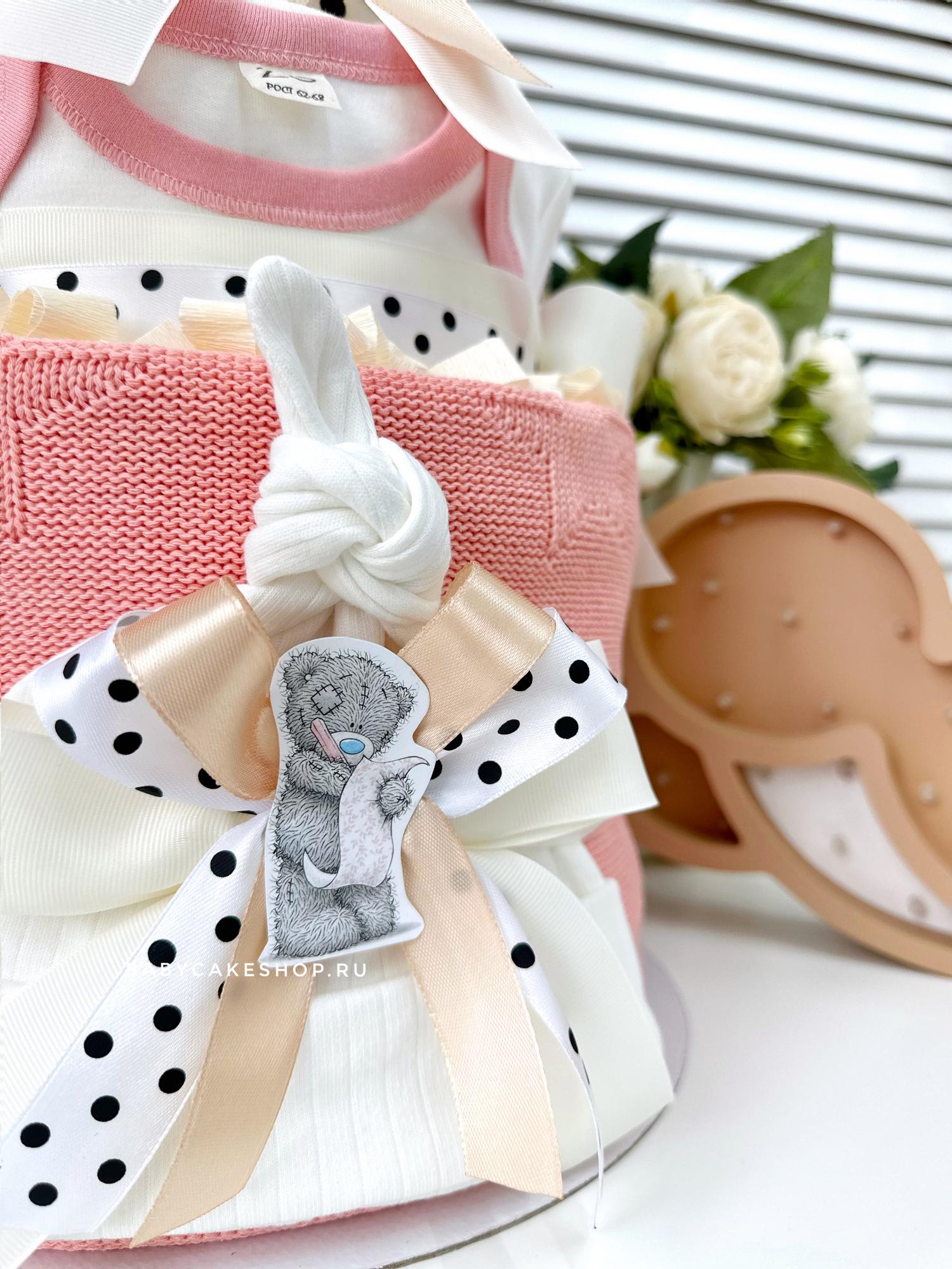 Торт из подгузников  памперсов для девочки «Горох»