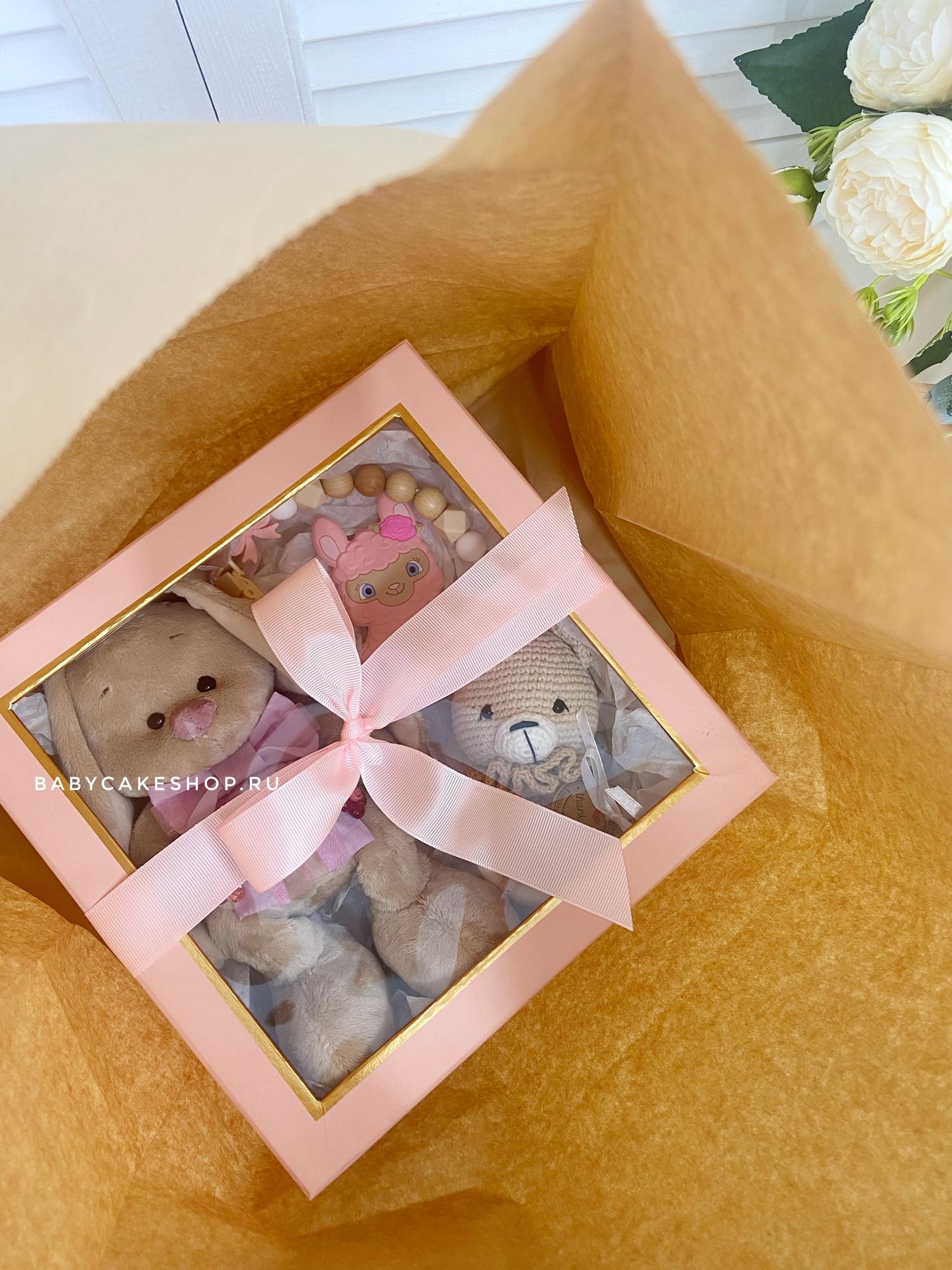 Подарочная коробка набор чемоданчик для девочки «Зайка в бантике»
