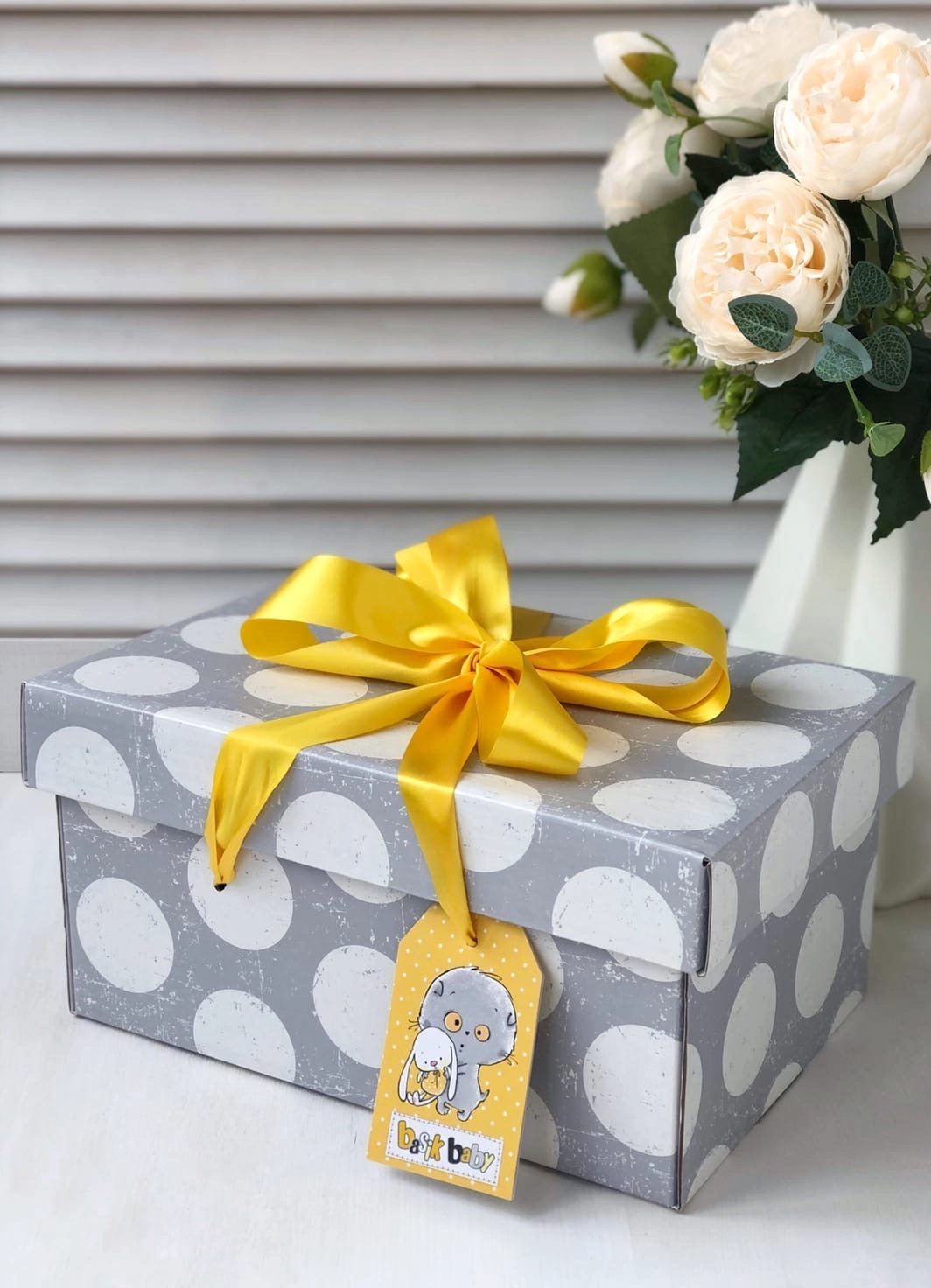 Именная мягкая игрушка с вышивкой имени и метрикой ребёнка «Малыш Басик в куртке»