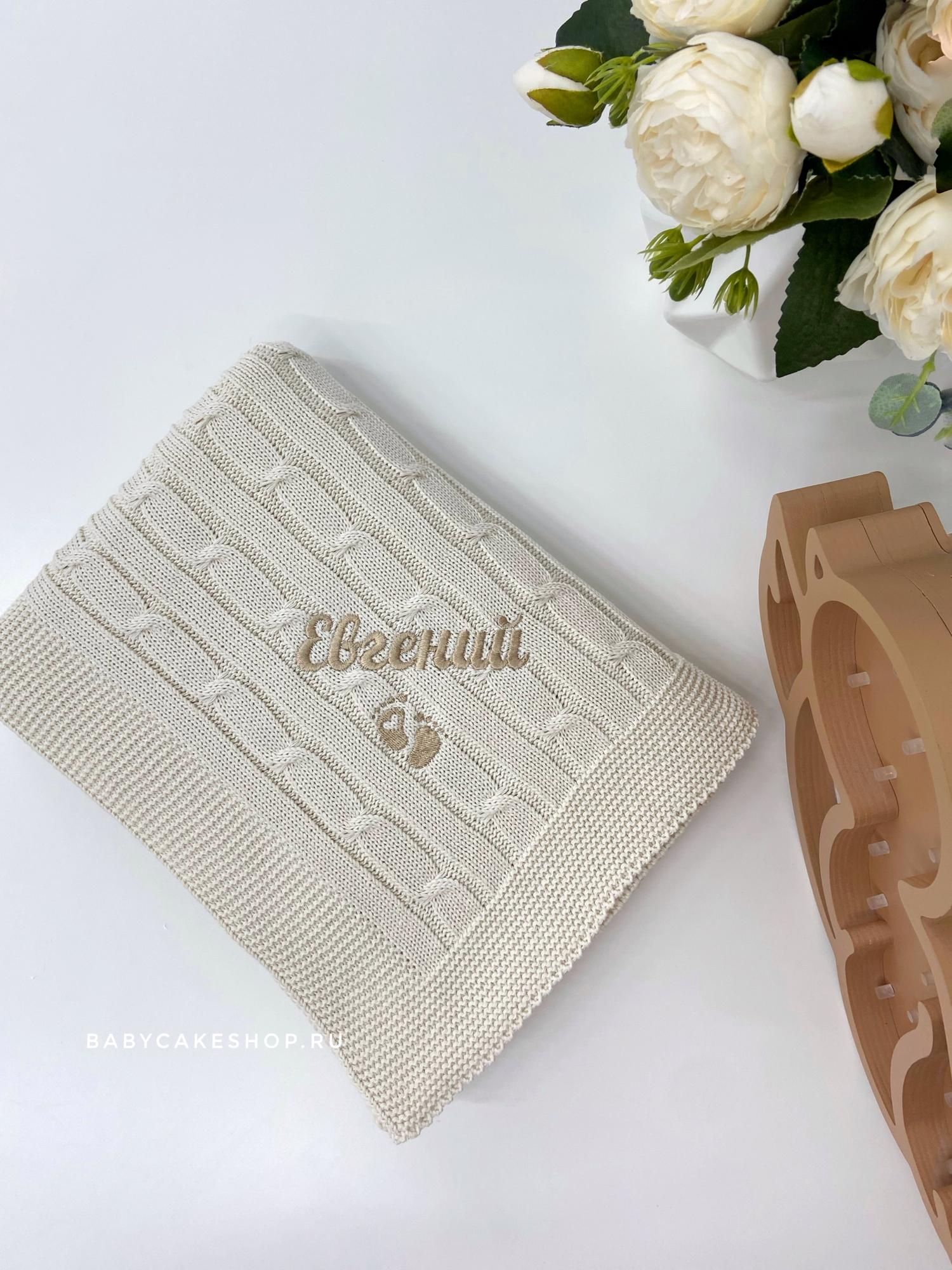 Торт из памперсов подгузников для ребёнка универсальный с пледом  «Кролик»