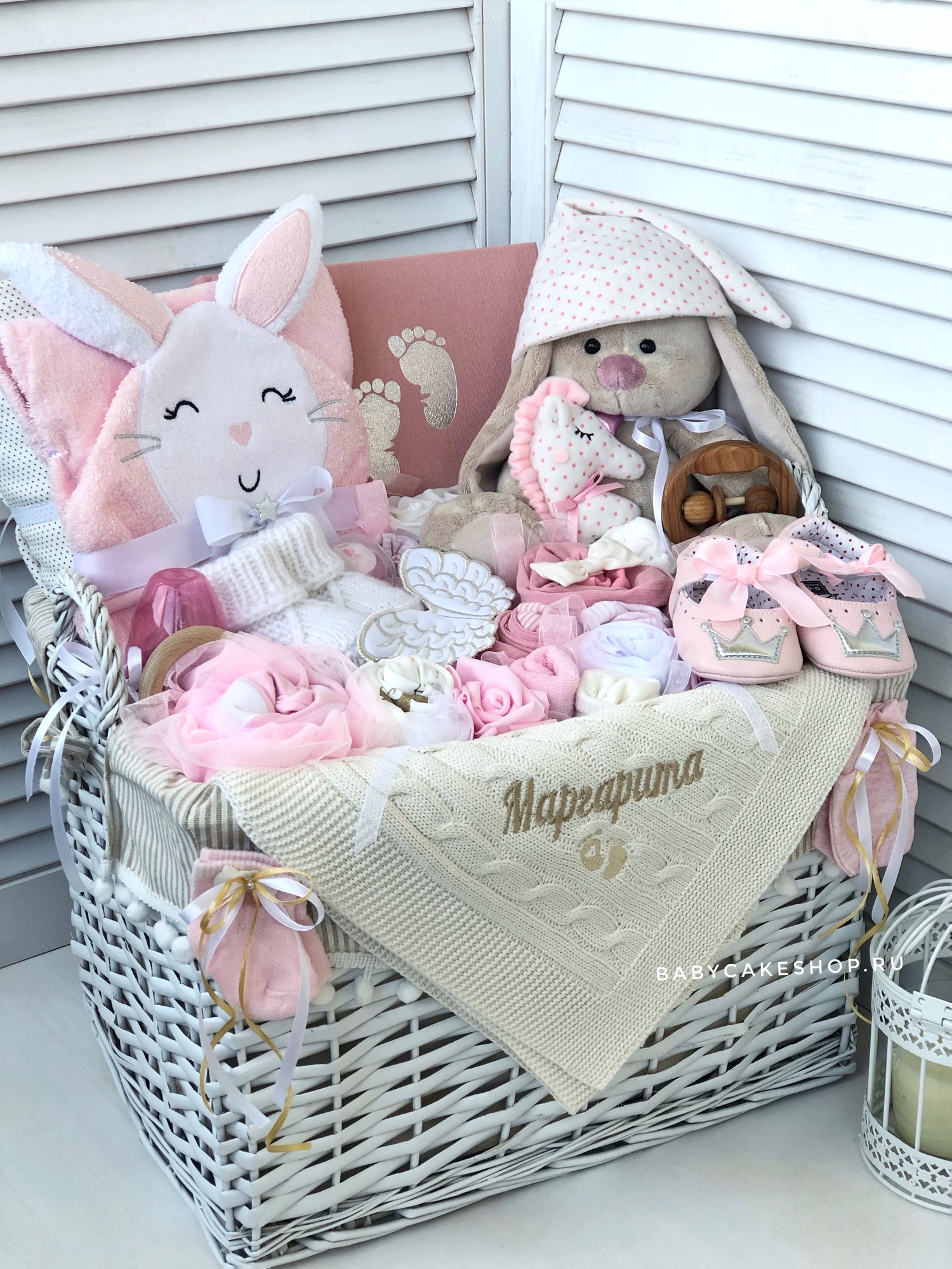 Подарочная корзина набор для девочки новорожденной «Большая Зайка Ми»