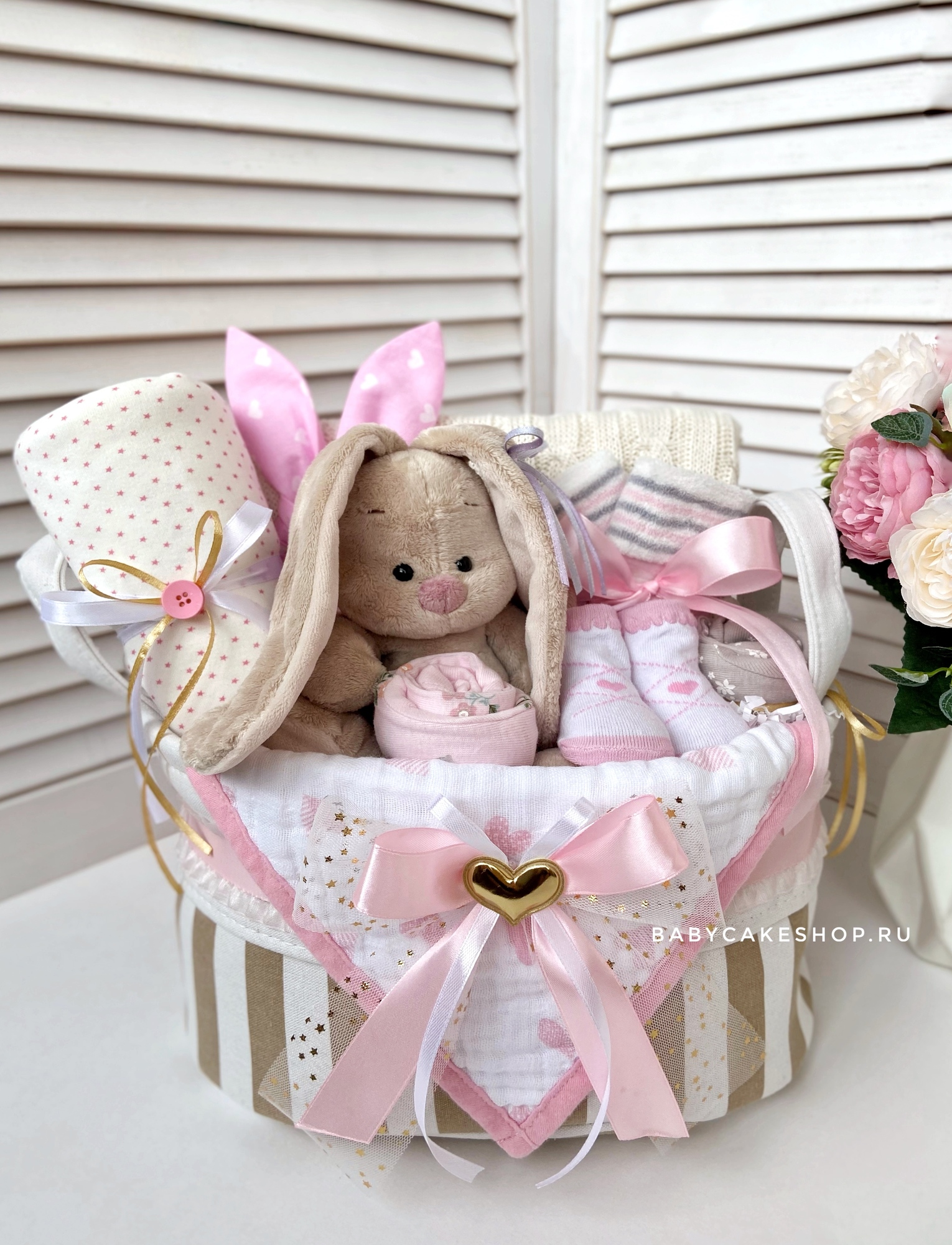 Подарочная корзина набор для девочки без подгузников «Нежность»