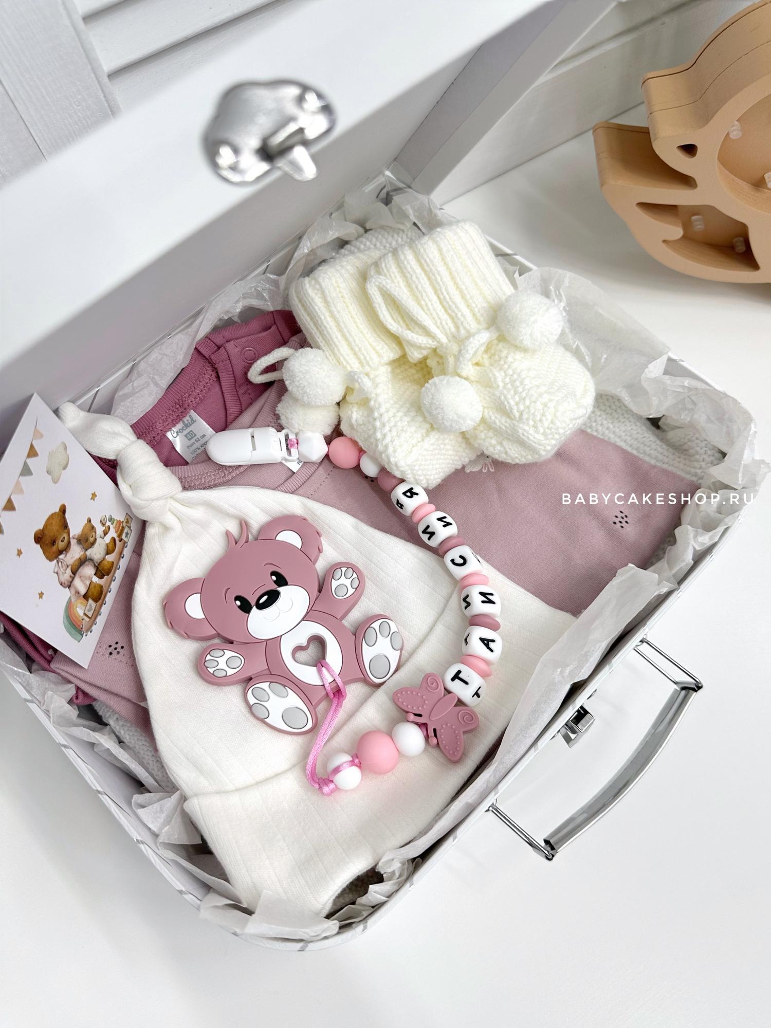 Подарочный набор бокс на рождение ребёнка выписка из роддома «Пудра»