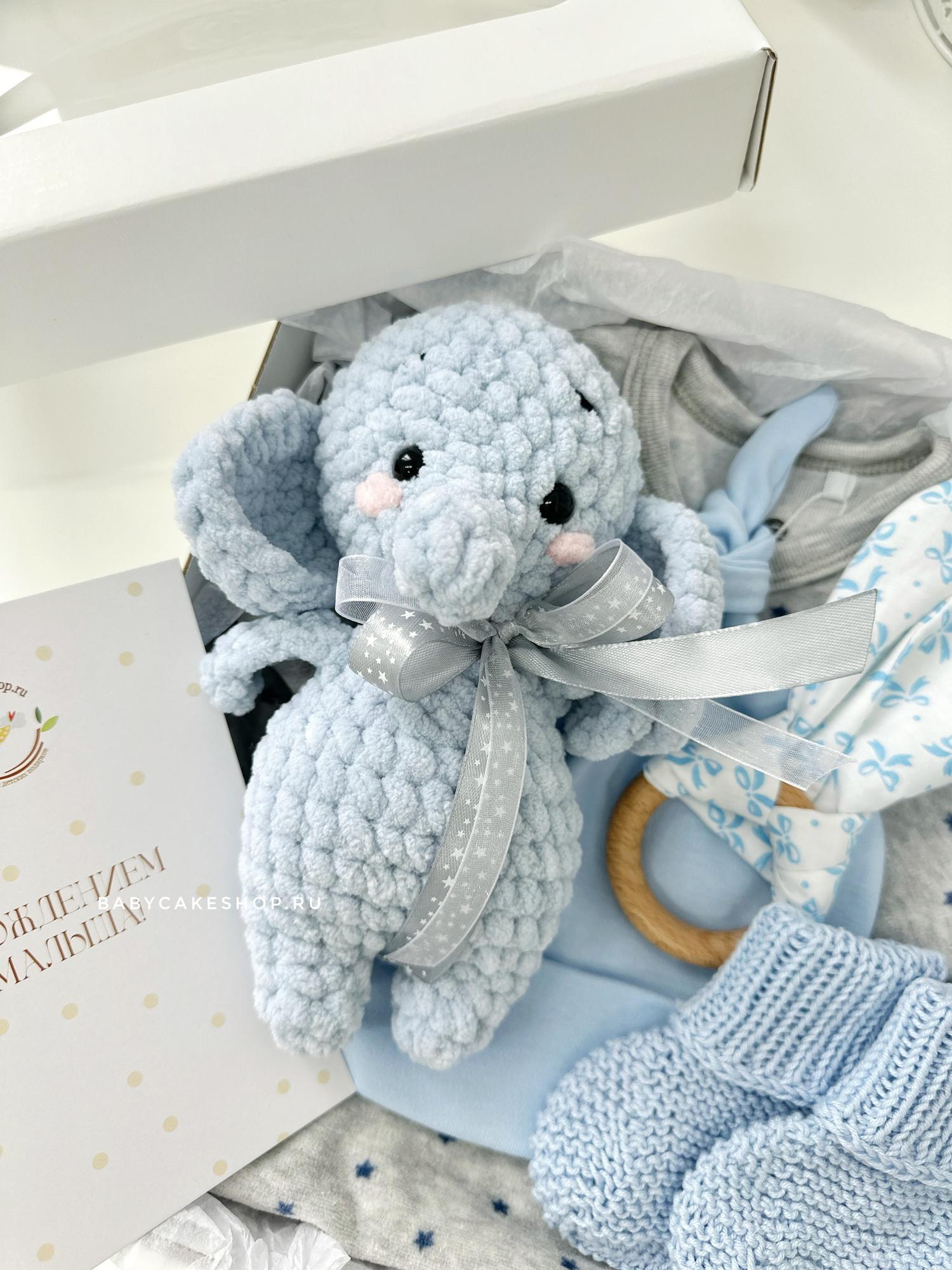Подарочный набор бэбибокс для новорожденного мальчика «Серые звёзды»