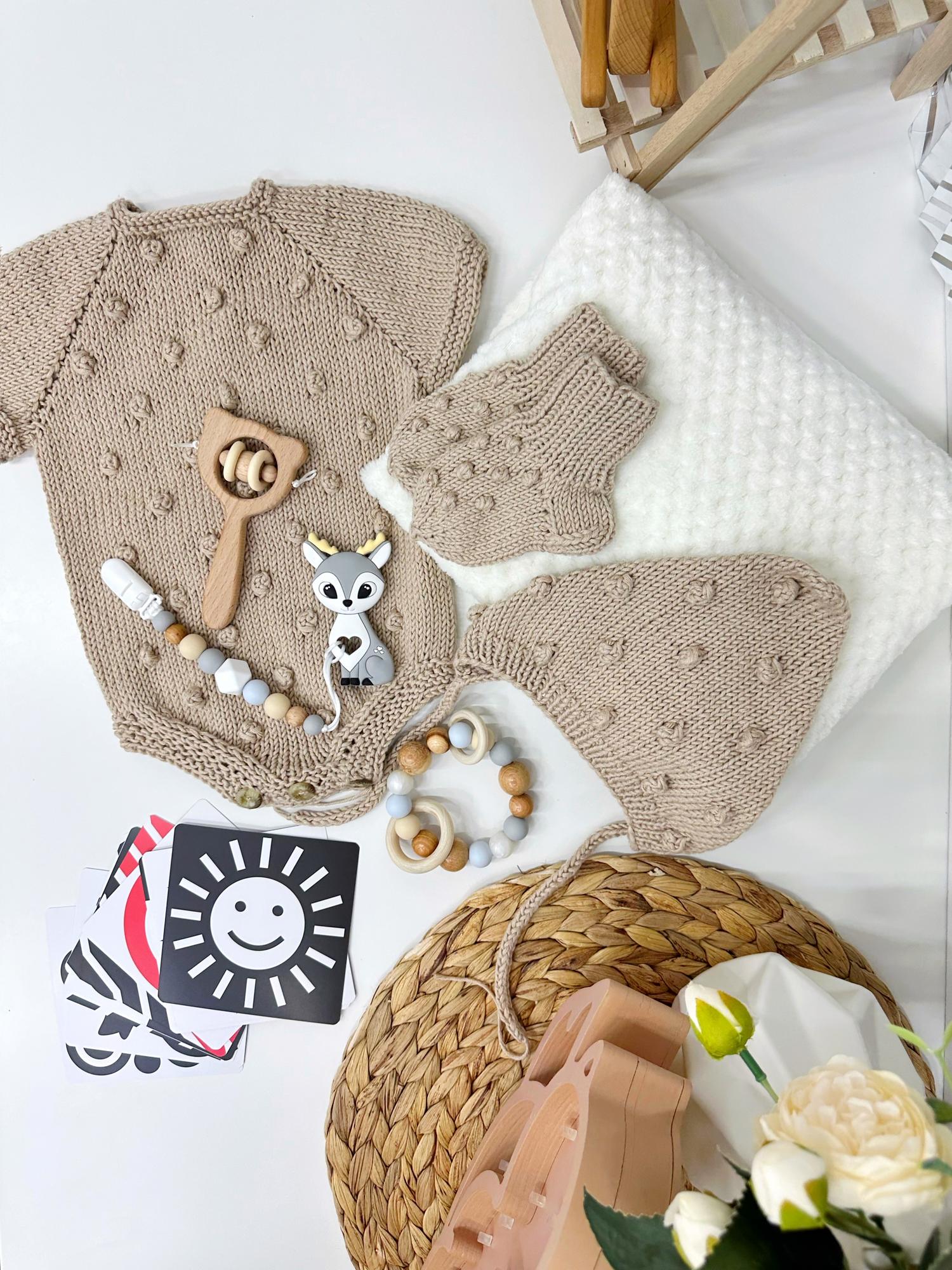 Подарочный набор бэбибокс для новорожденного универсальный «Бежевый»