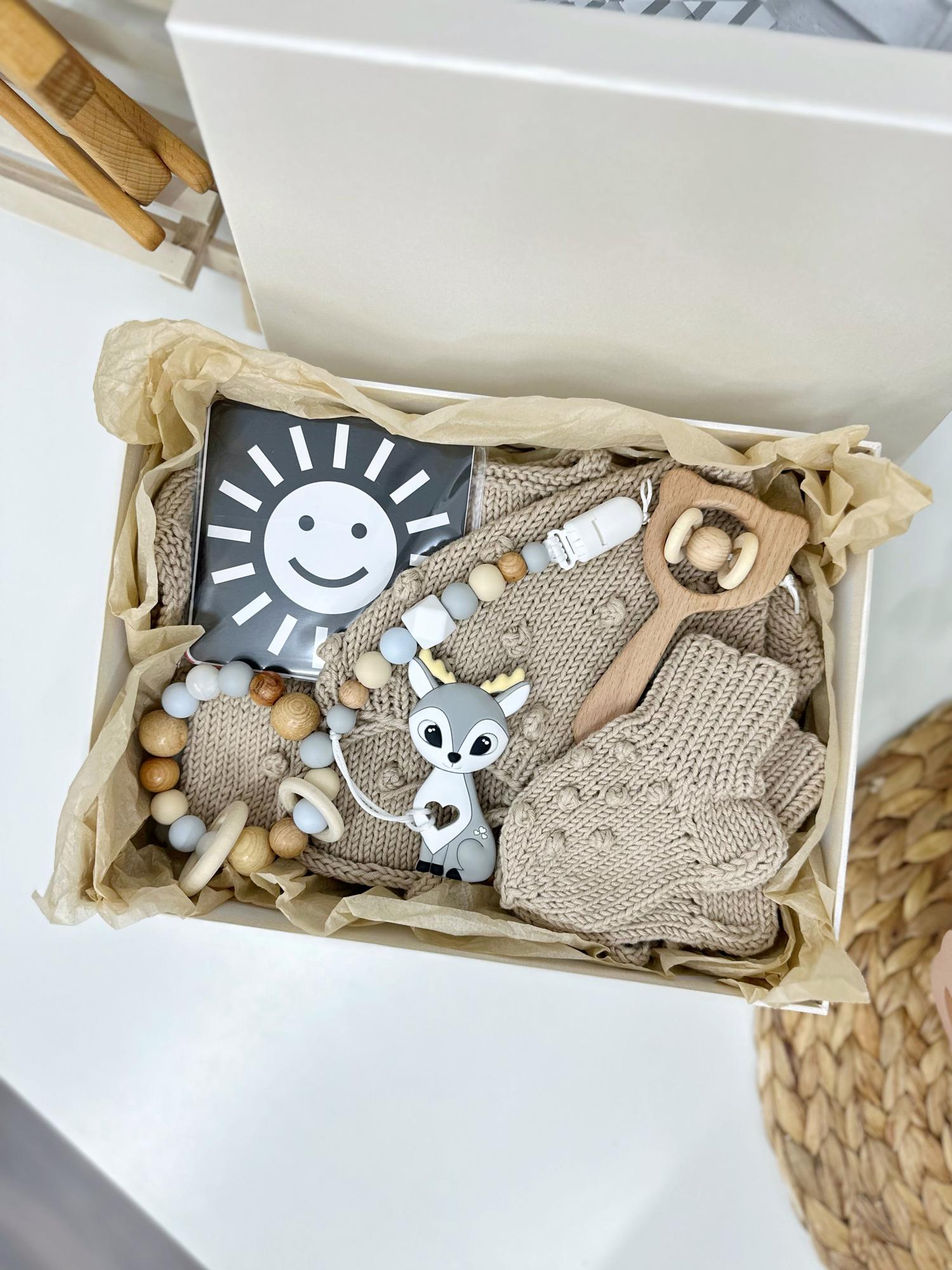 Подарочный набор бэбибокс для новорожденного универсальный «Бежевый»