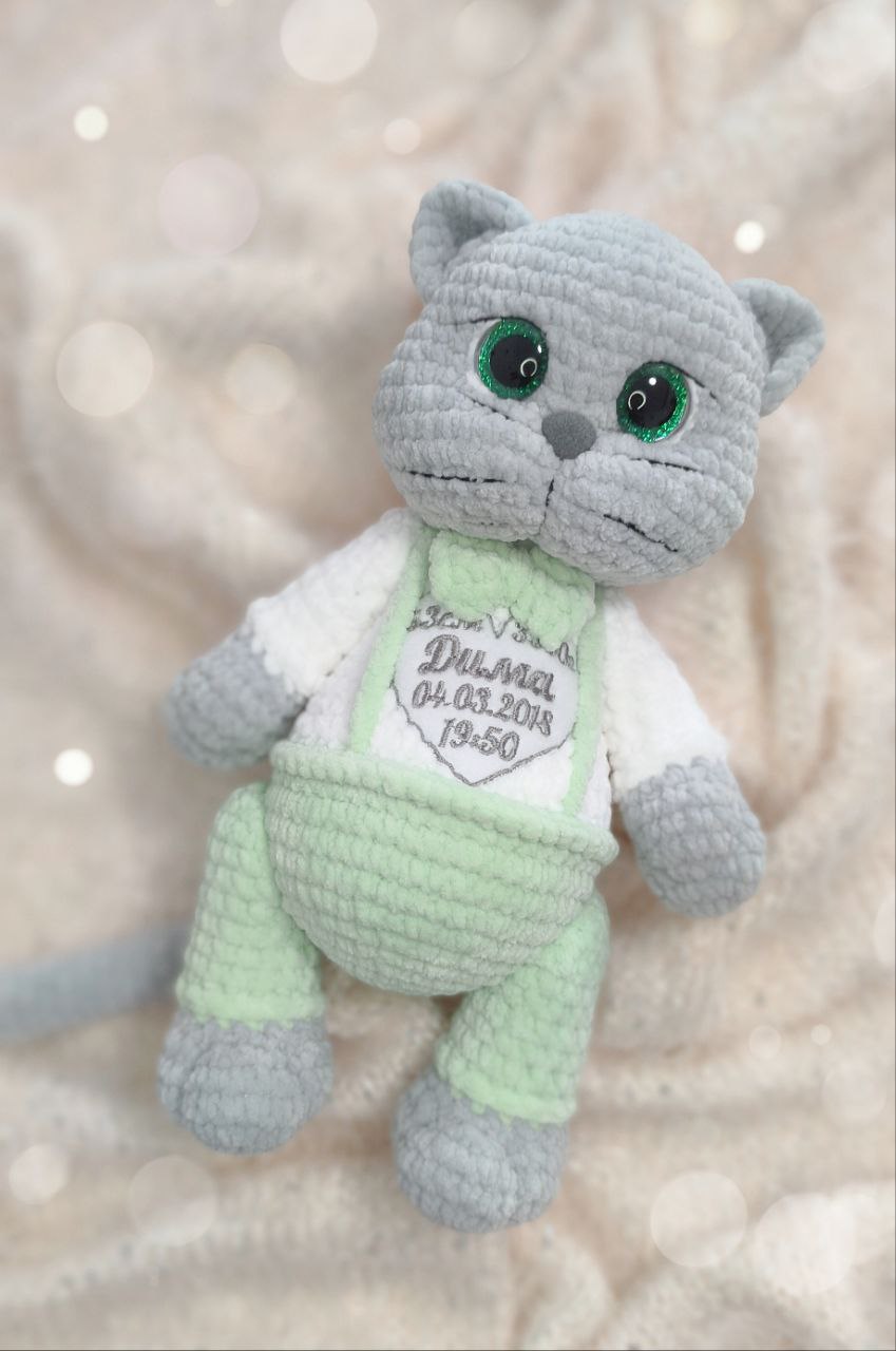 Вязаная мягкая игрушка ручной работы "Котики"