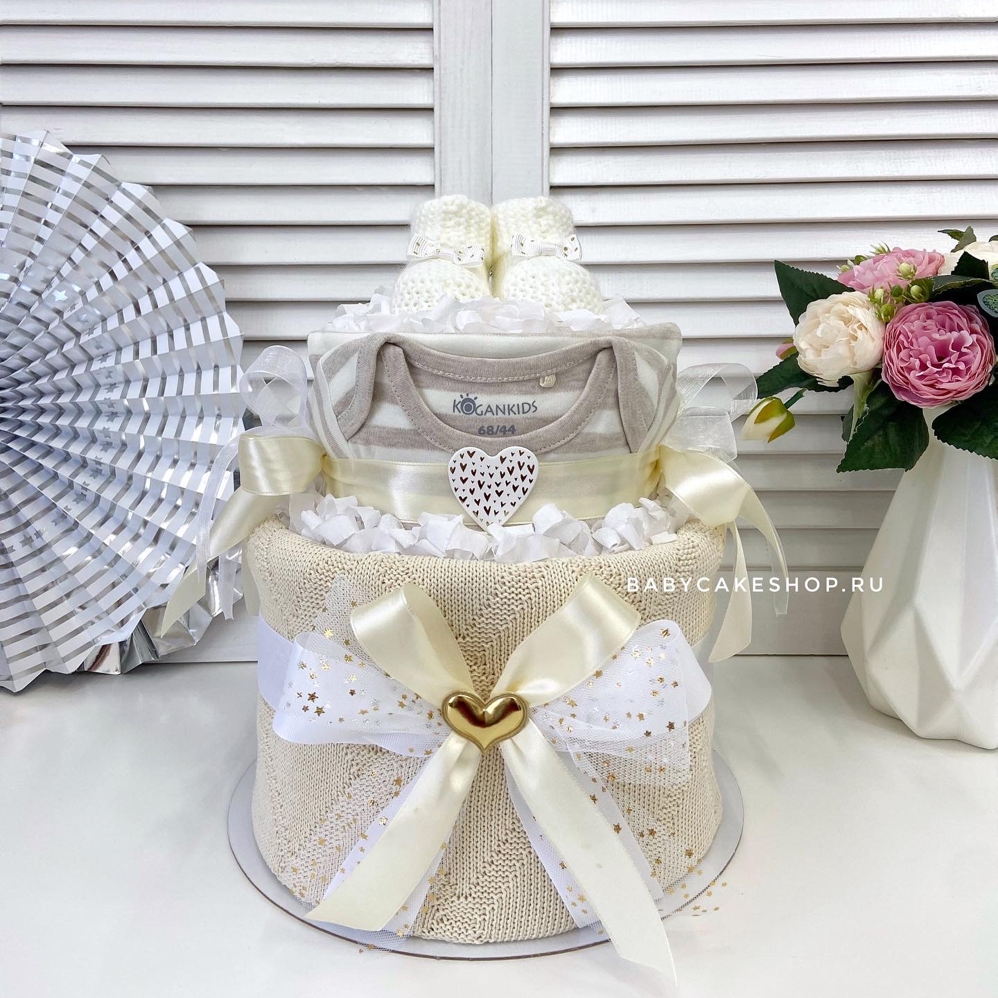 Торт из памперсов подгузников для новорожденного универсальный купить в СПб