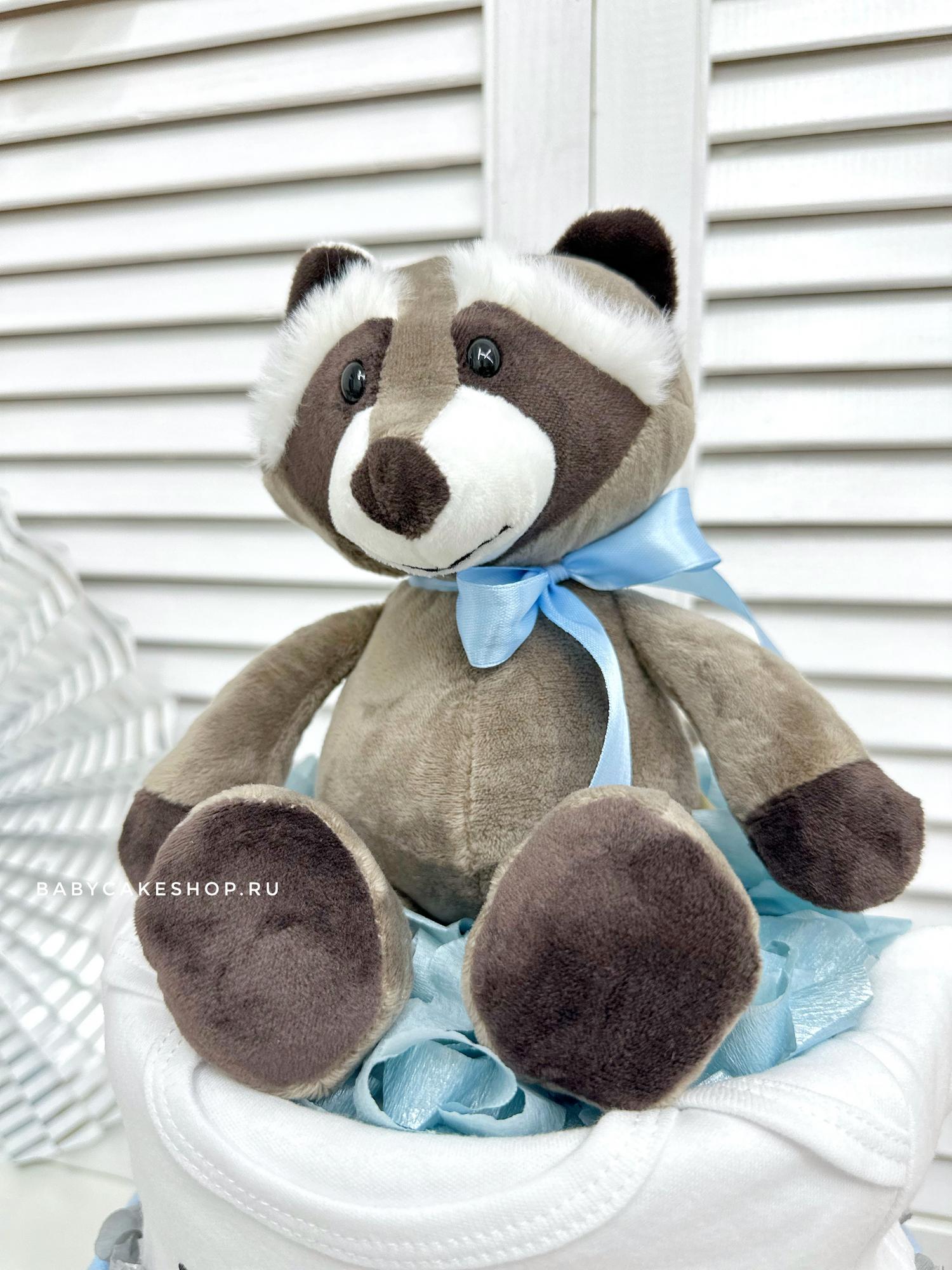 Торт из памперсов подгузников для мальчика «Енотик»