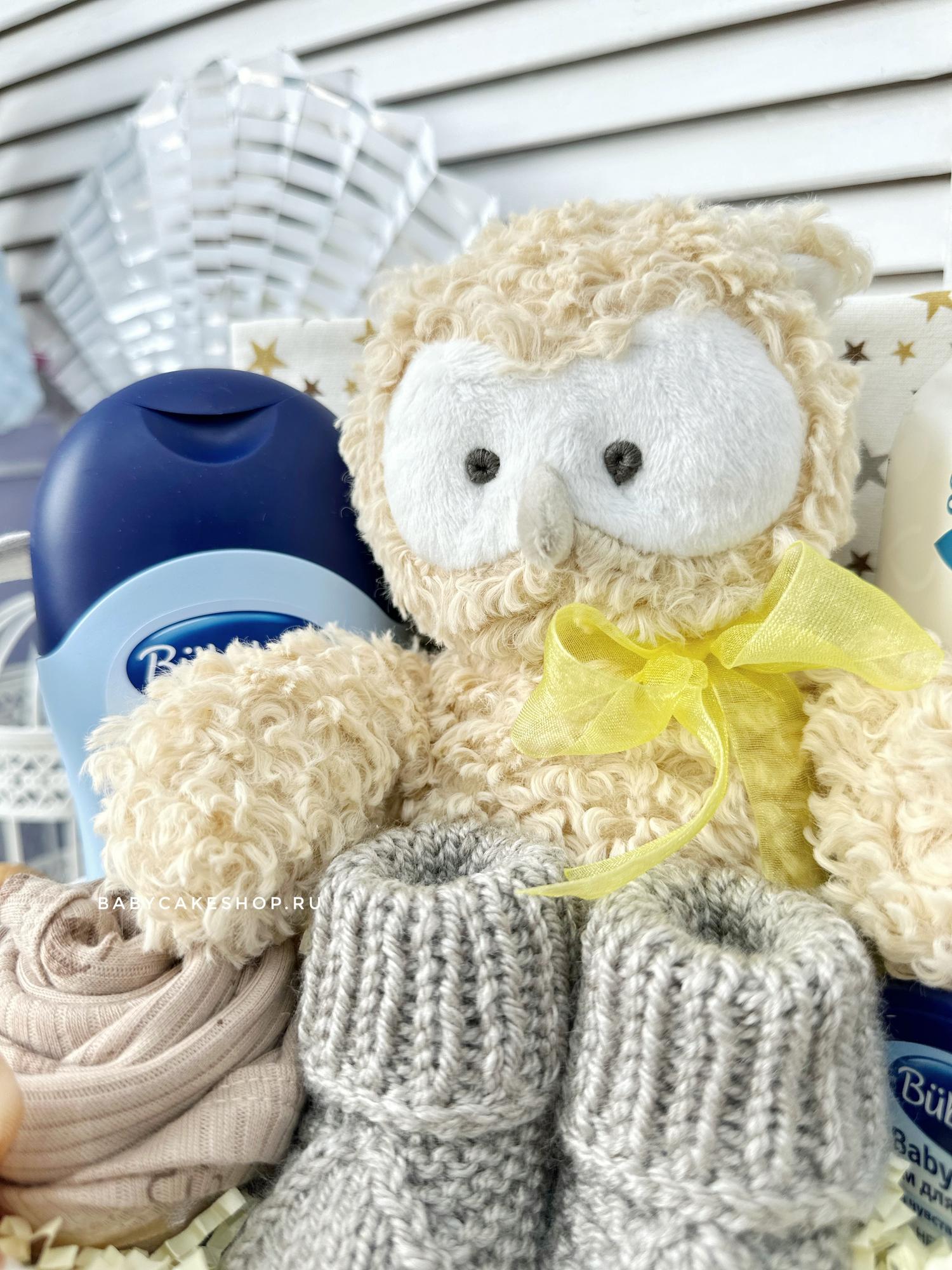 Подарочная корзина набор для новорождённого «Сова»