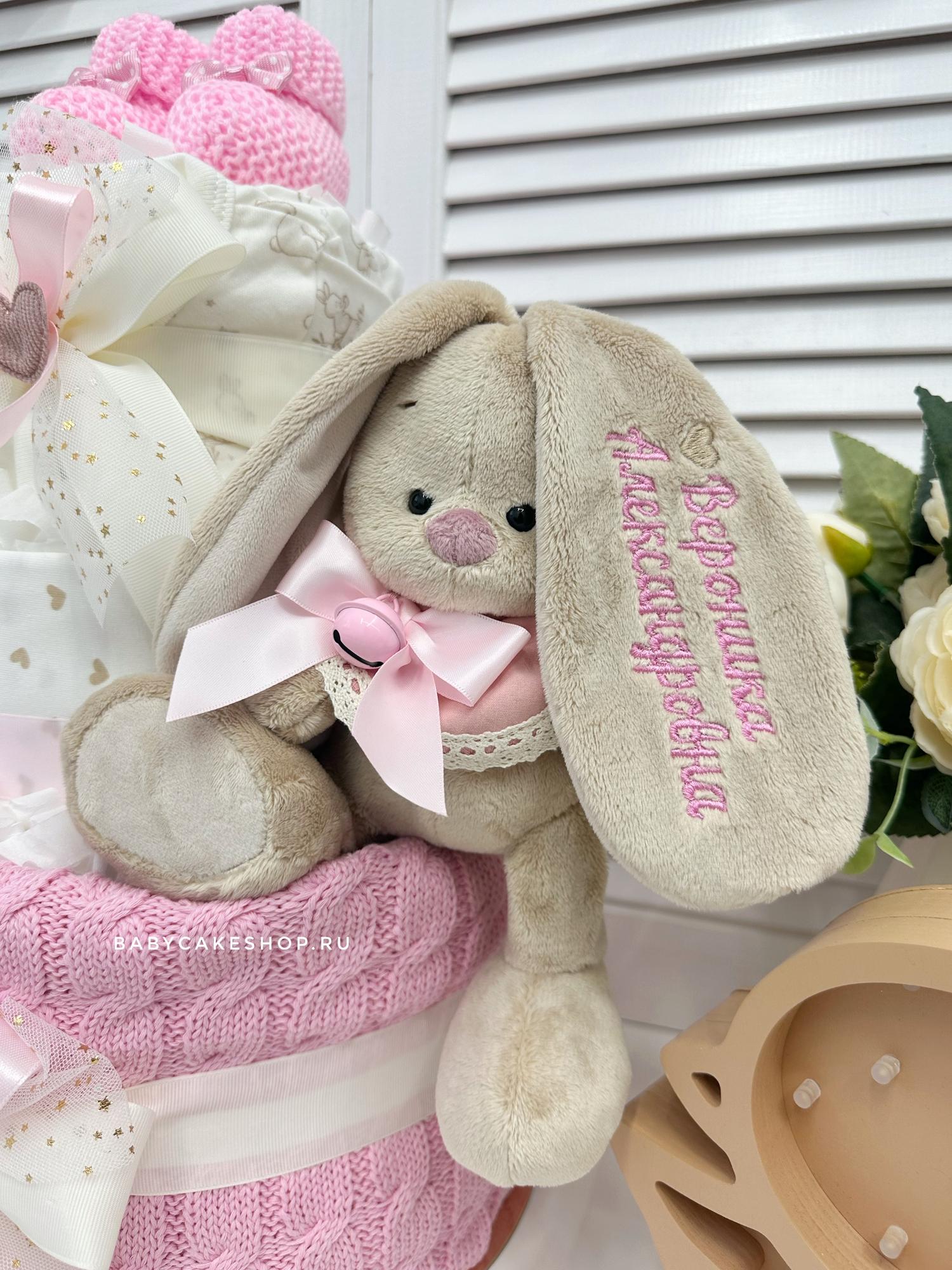 Торт из памперсов подгузников для девочки «Мими»