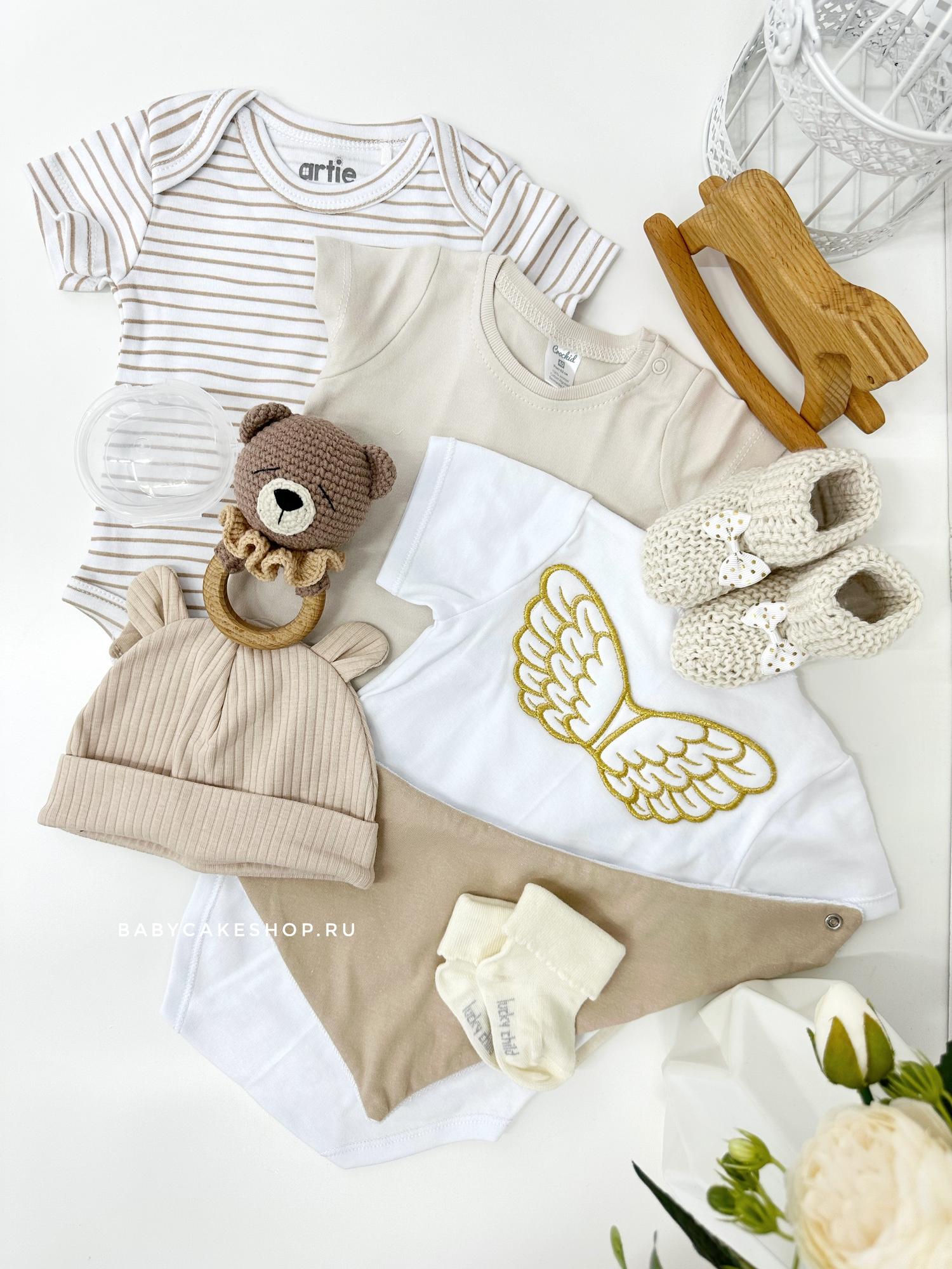 Подарочная корзина набор универсальный для новорожденного «Колясочка»