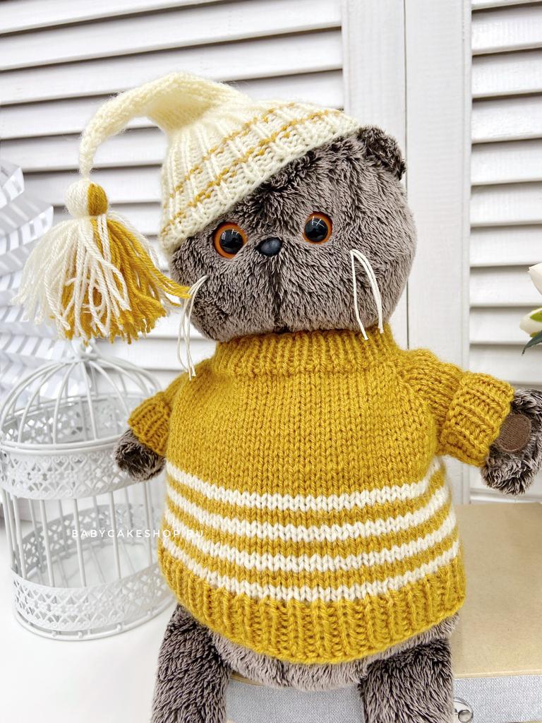 Одежда для мягкой игрушки кота Басика 20см в чемоданчике