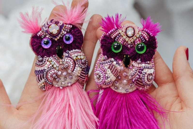 Набор материалов для создания броши СОВА