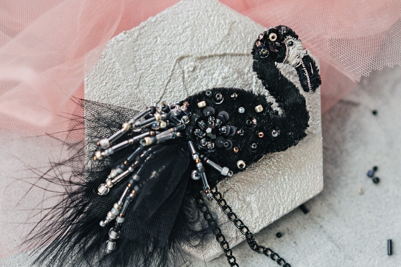 Набор материалов для создания броши ФЛАМИНГО