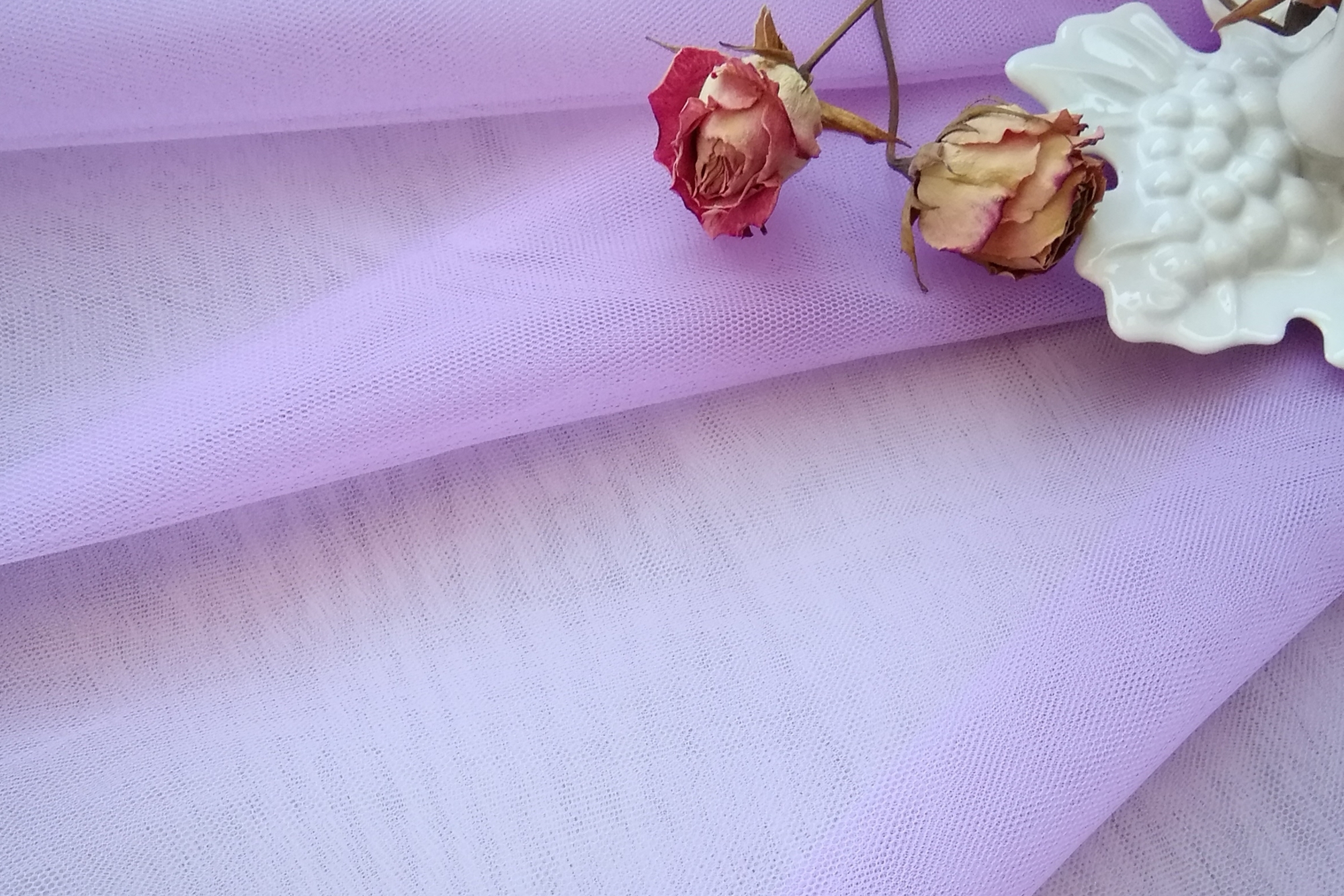 фатин сиреневый розовый средней жесткости