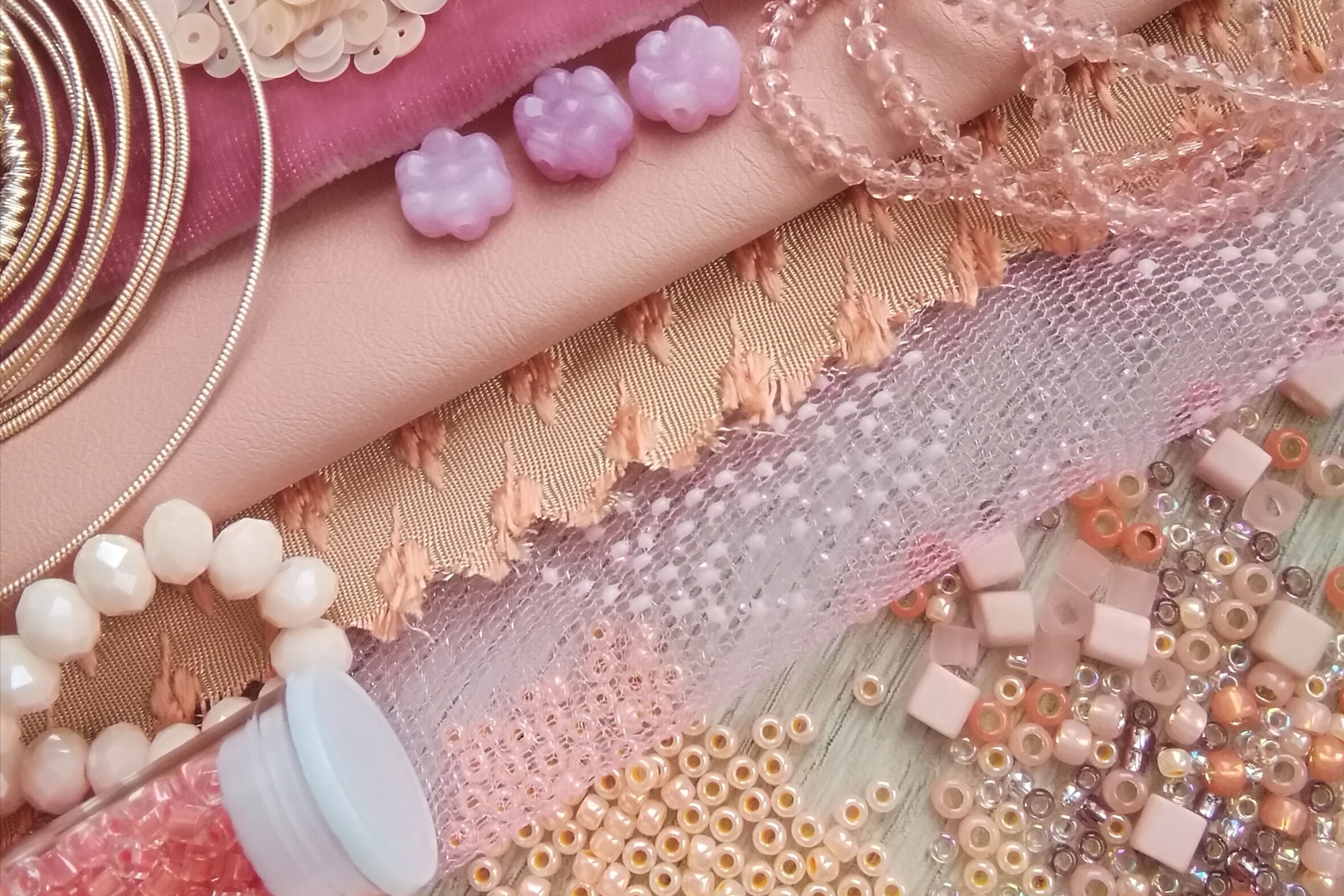 Набор материалов для рукоделия розовое золото