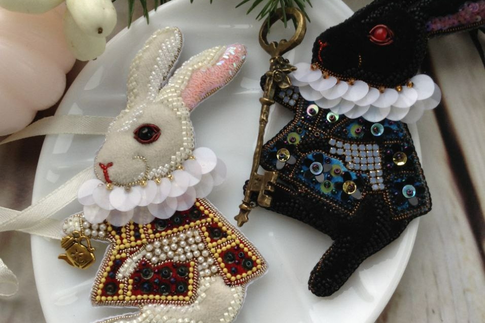 Набор материалов для создания елочной игрушки КРОЛИК (nab113)