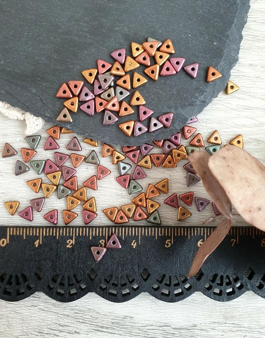 чешские бусины Tri-bead
