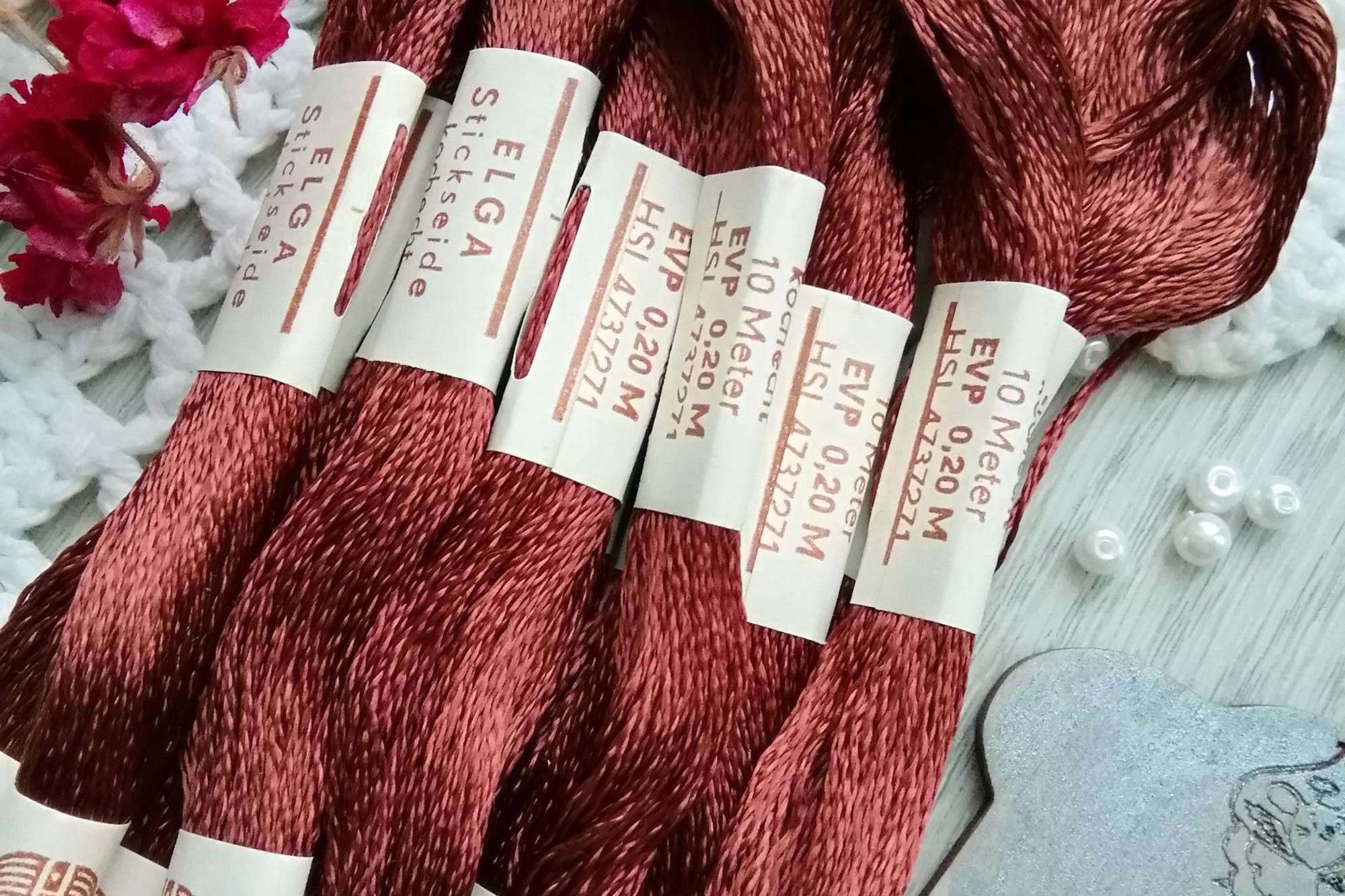 нитки вискозные коричневые немнцкие