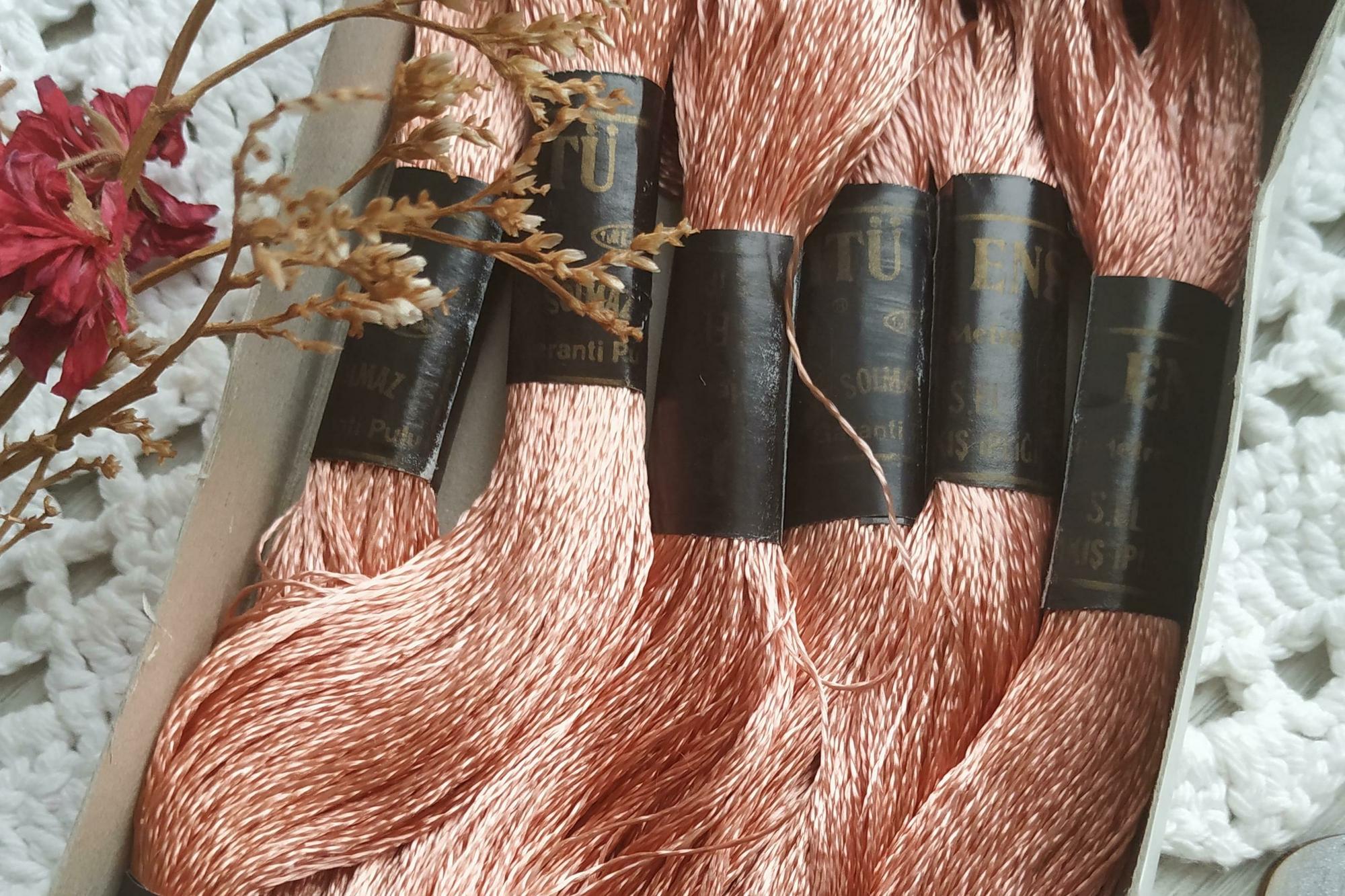 мулине вискозное розовое Турция