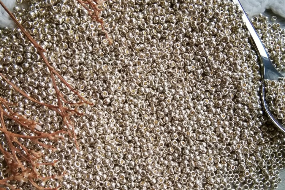 бисер чешский серебристый металлик