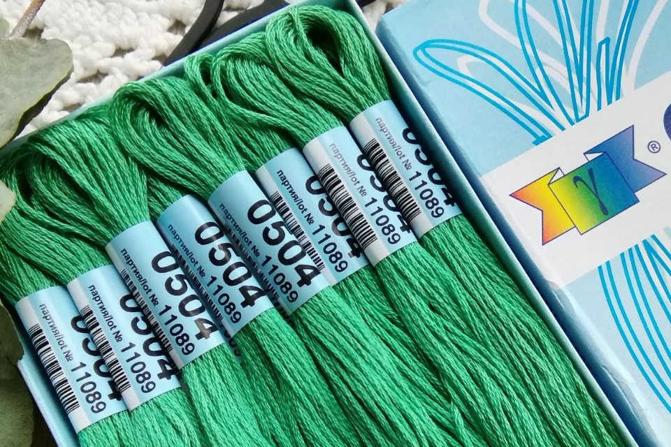 мулине Гамма зеленые 0504