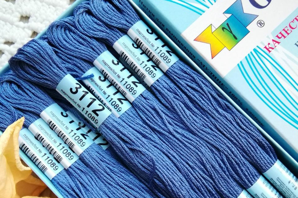 нитки для вышивки мулине хлопок Гамма 3112