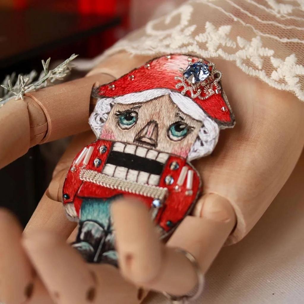 Набор материалов для создания броши и елочной игрушки ЩЕЛКУНЧИК (nab128)