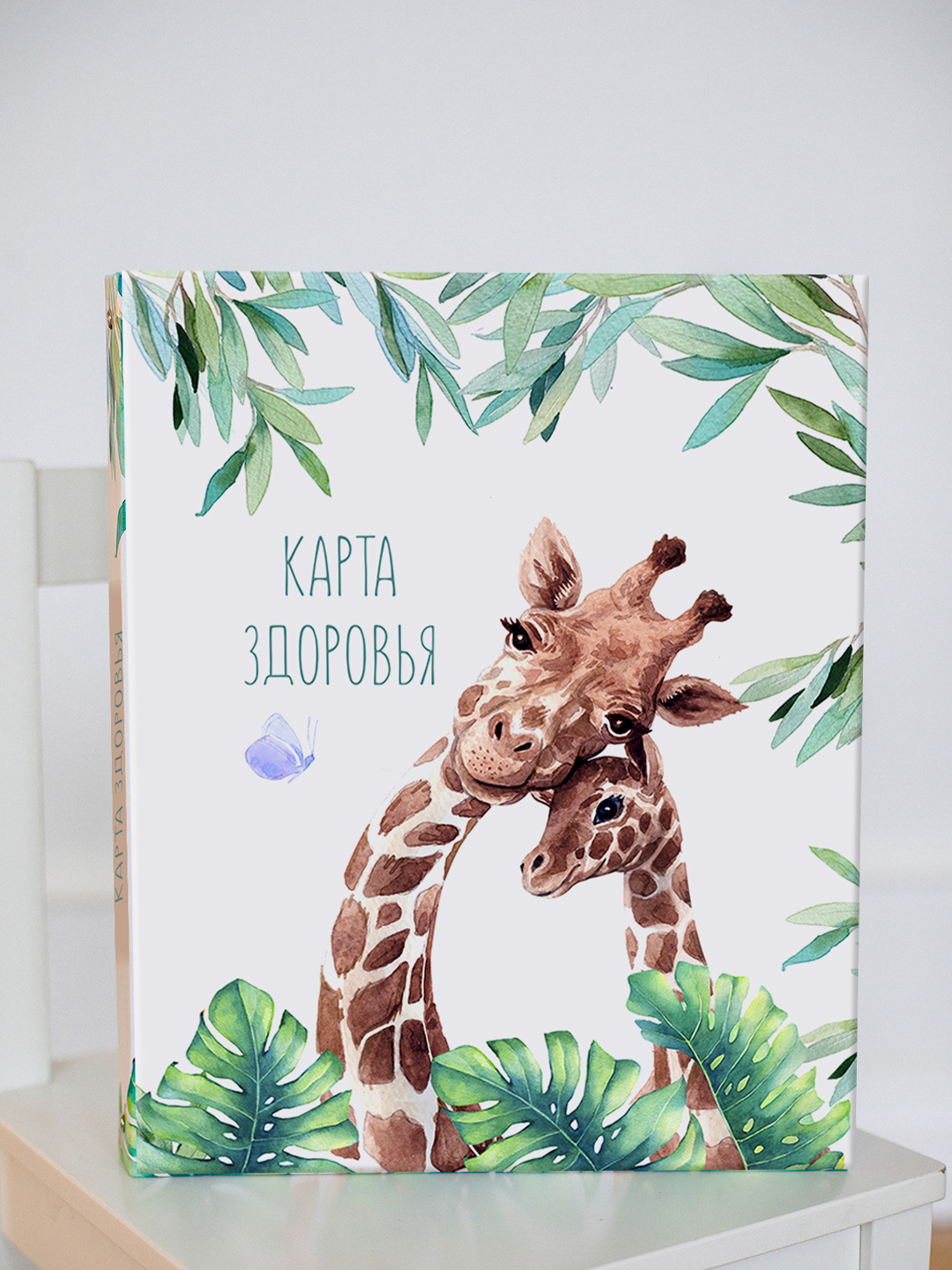 Папка на кольцах карта здоровья "Жирафы"