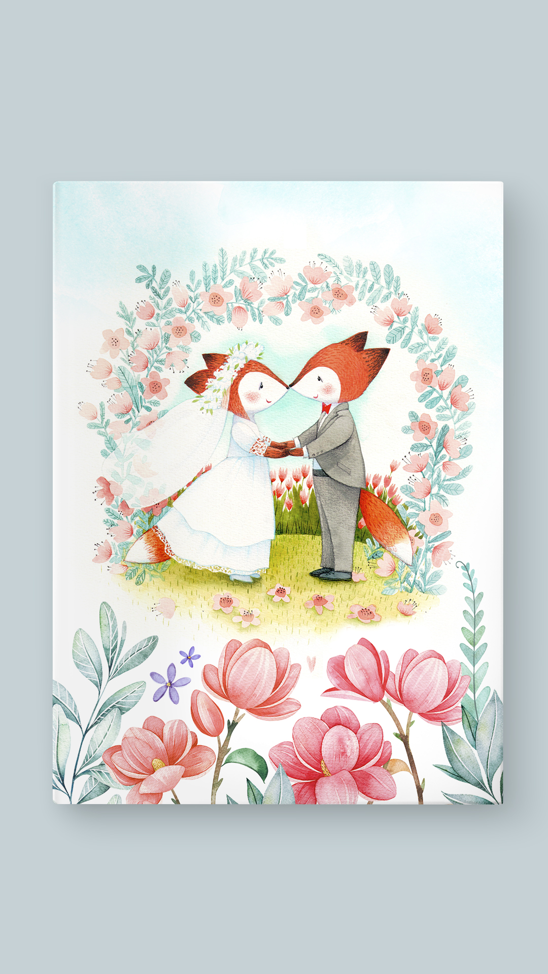 Папка для свидетельства о браке "С тортом"