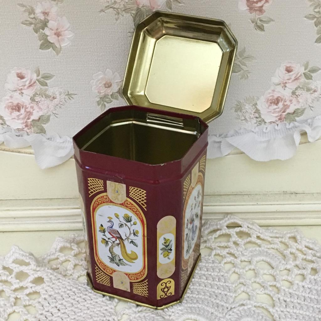 Жестяная банка малая "Птицы" Англия сер. 20 века 10 см Арт 332