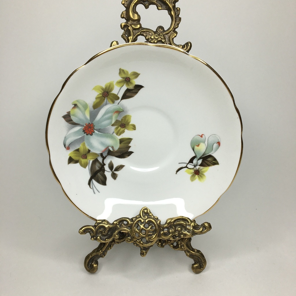 ✨Блюдце с белыми цветами Англия Д14см Арт 1115