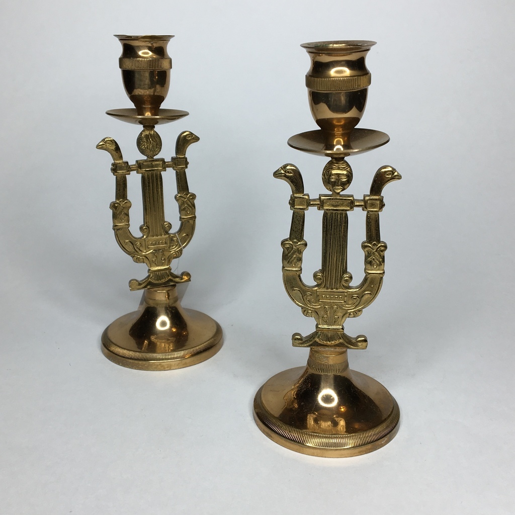 ✨Винтажный подсвечник  «Лира»  латунь Арт 1065