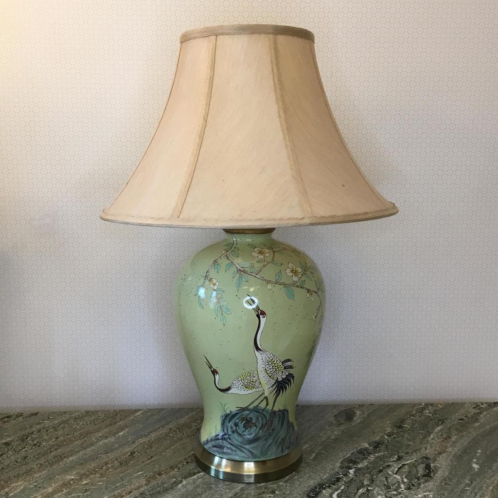 Большая интерьерная лампа "Журавли" Арт 1393