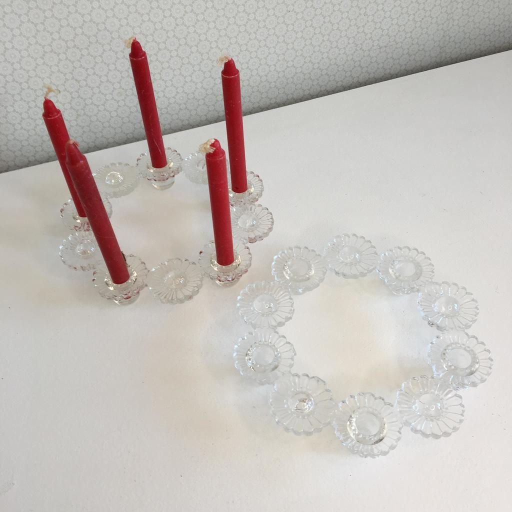 Подсвечник для маленьких свечей Швеция стекло арт32