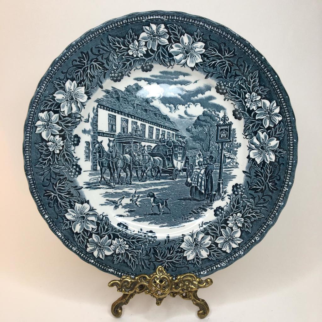 Тарелка столовая Royal Tudor Ware Coaching Taverns Англия 1960-1980-е фаянс 25 см арт74