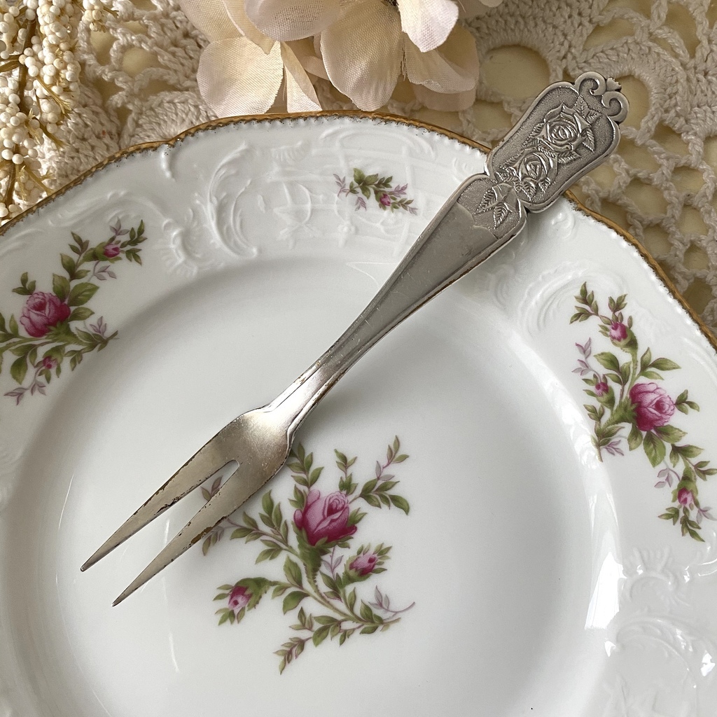 ✨Вилка два зубчика «Роза» Д 15 см винтаж Арт 505