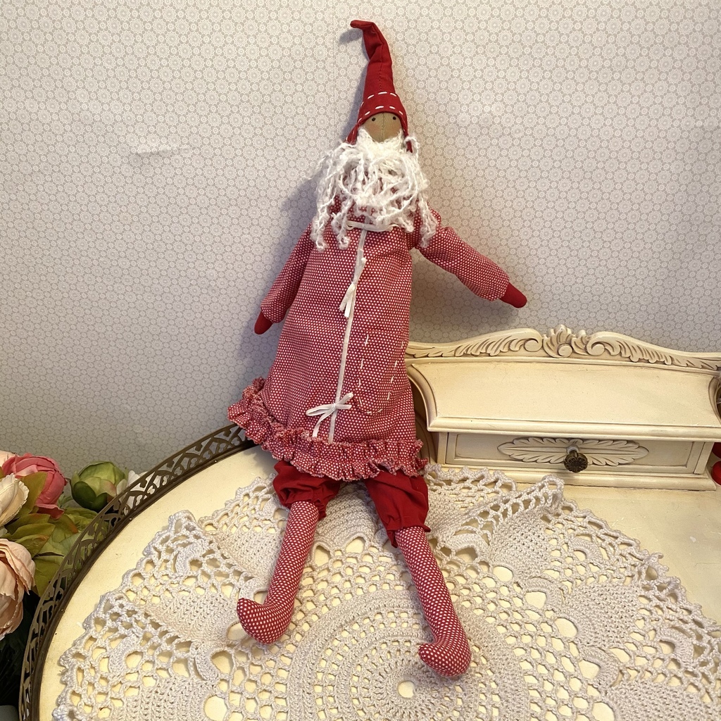 Тряпочная кукла Дед Мороз